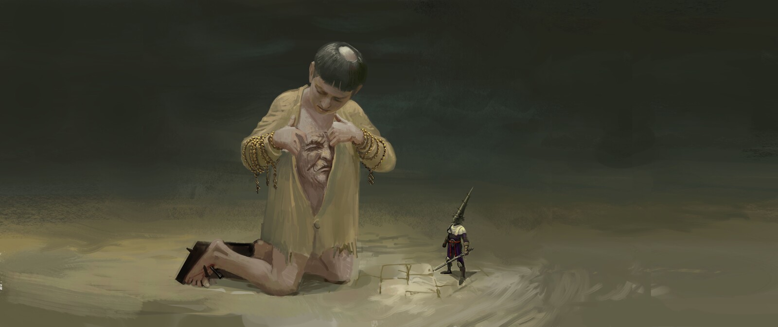  
Concept art for Blasphemous The Stir of Dawn. Painted it on krita.
Follow me on instagram: https://www.instagram.com/juanmimagine/