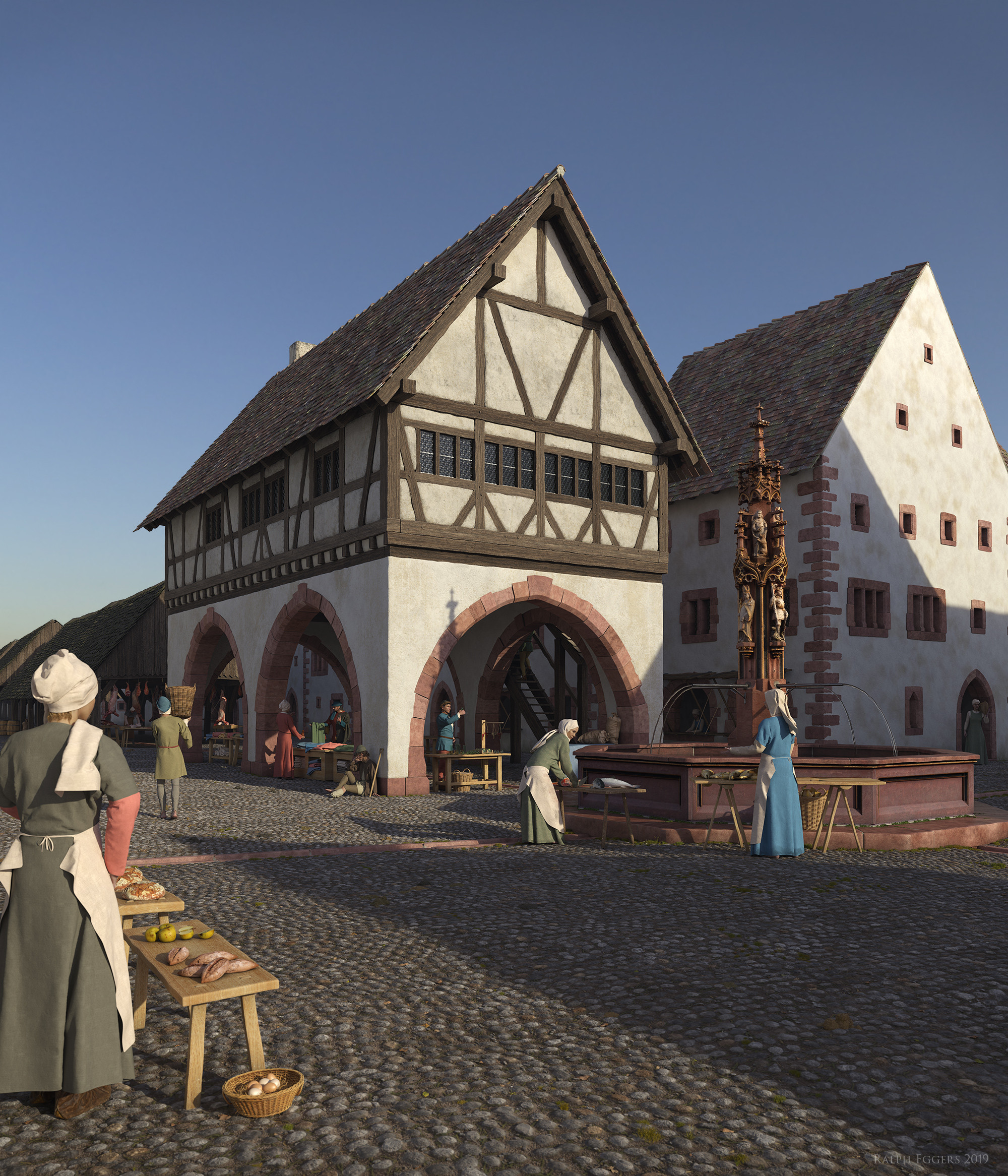 Freiburg's market in the late middle ages