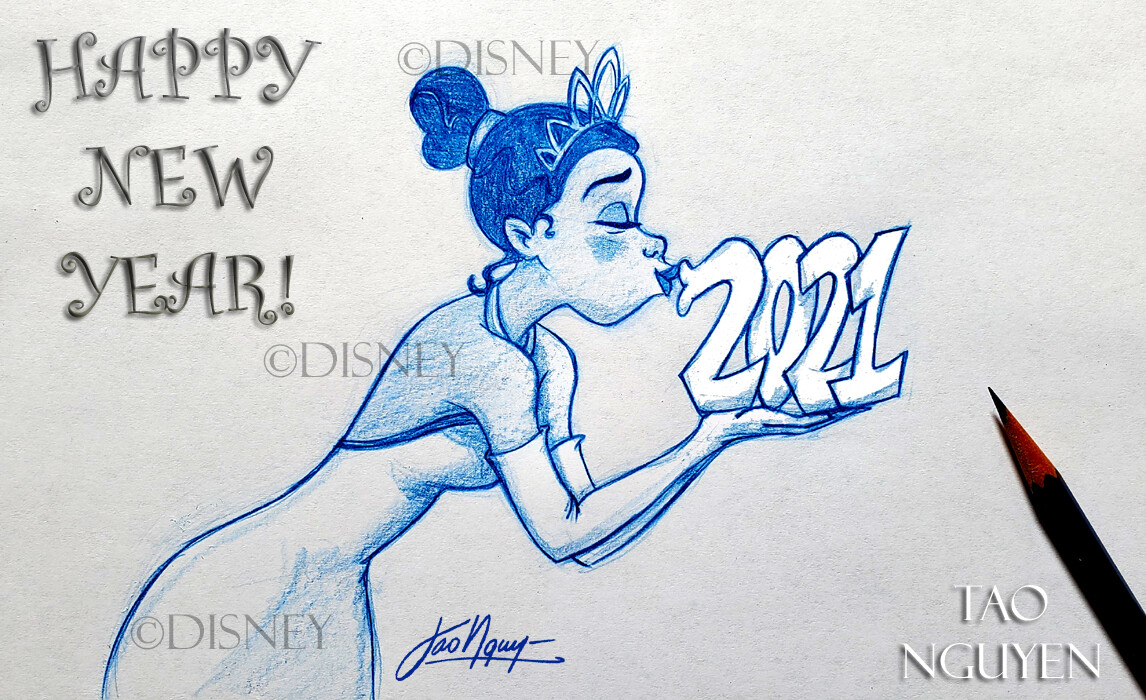 ArtStation - Tao Nguyen's 2021 New Year Drawing
