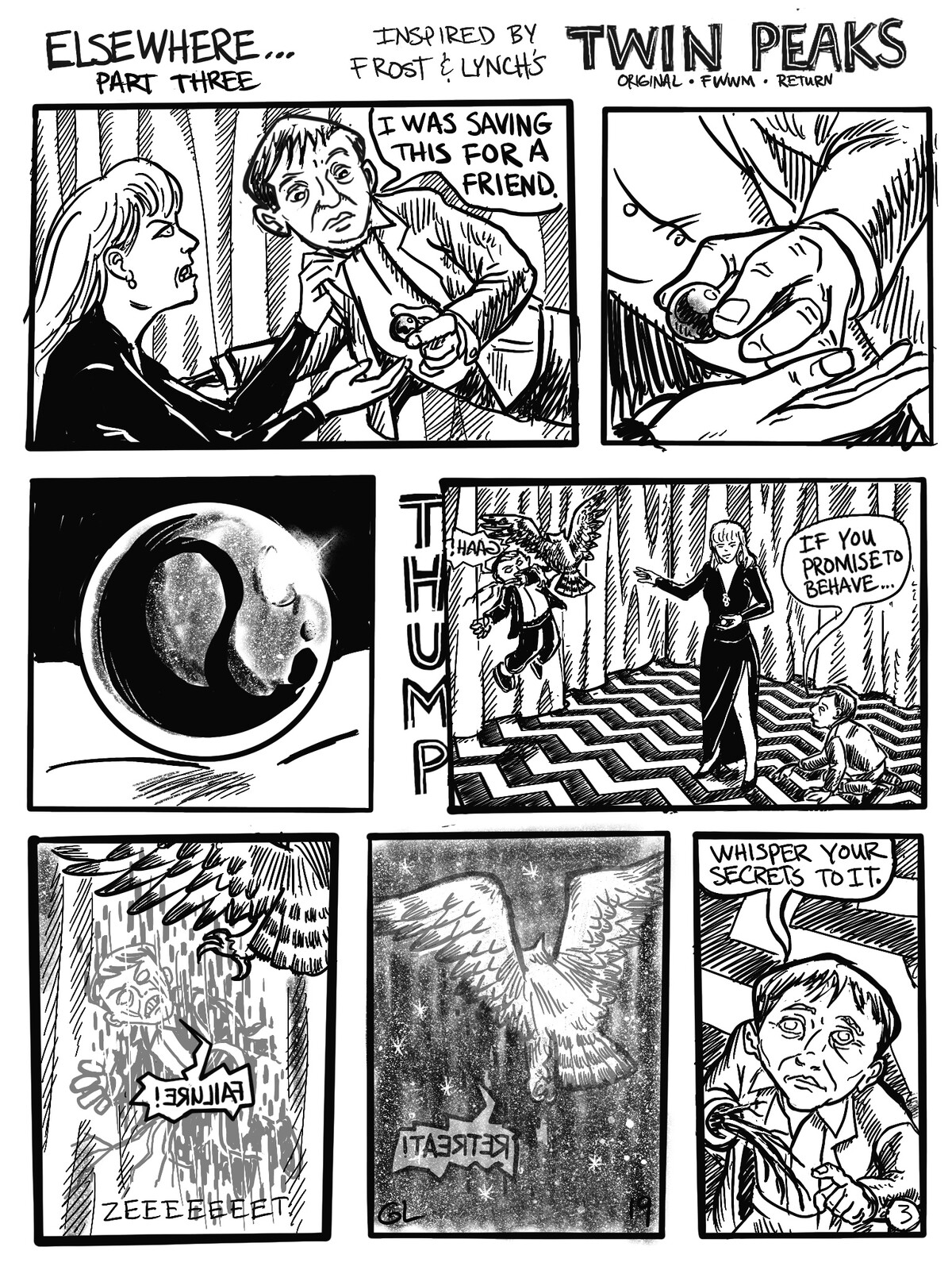 Twin Peaks: Elsewhere
A fan comic. Page 3