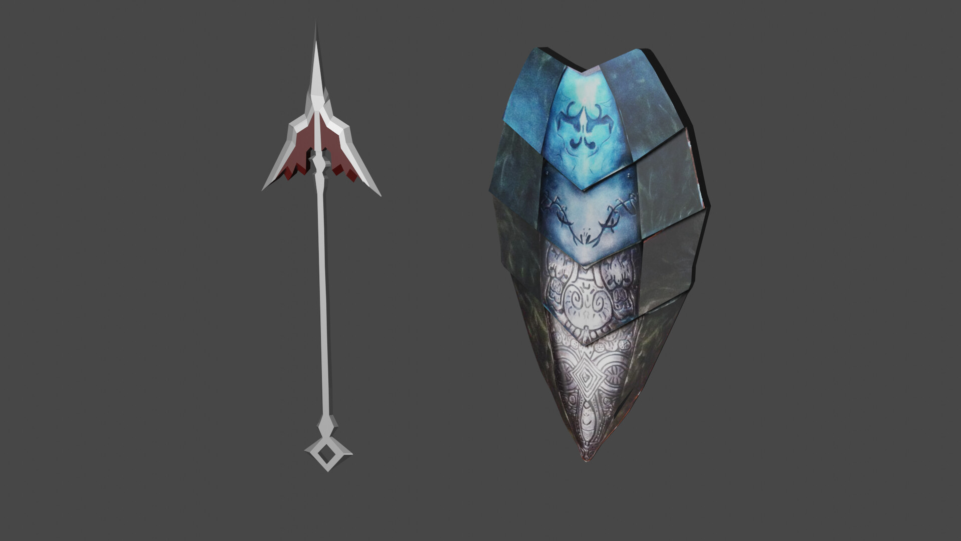 artstation-spear-of-murky-waters-and-chitin-shield-knight-online-and-hell-braker