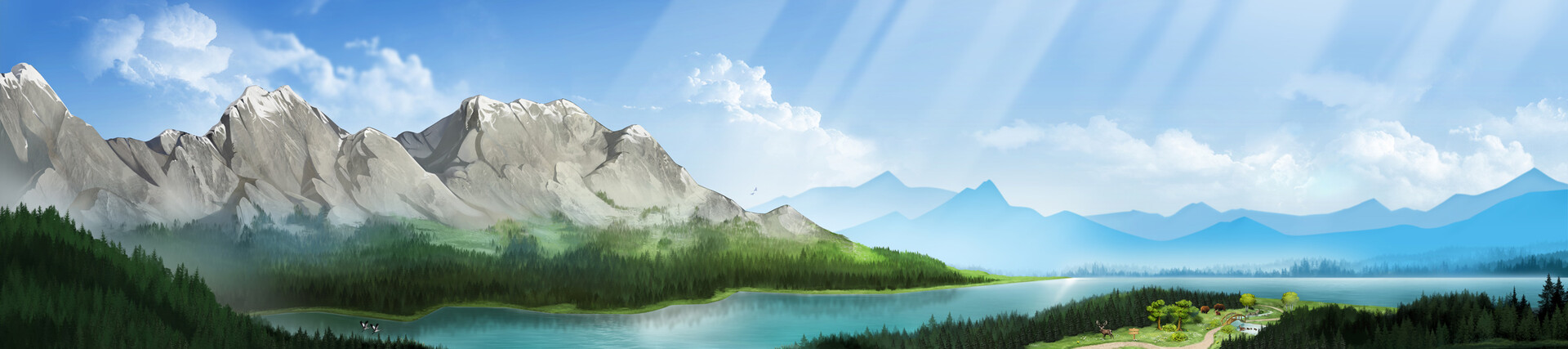 ArtStation - Mountain landscape -banner for EarthRangers