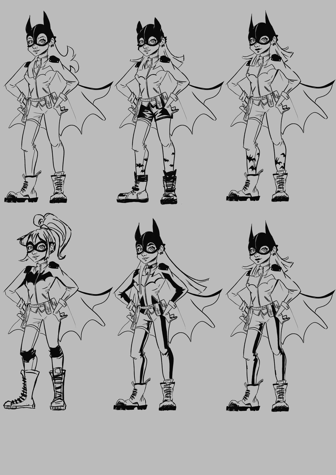 Thumbnails and costume variations.