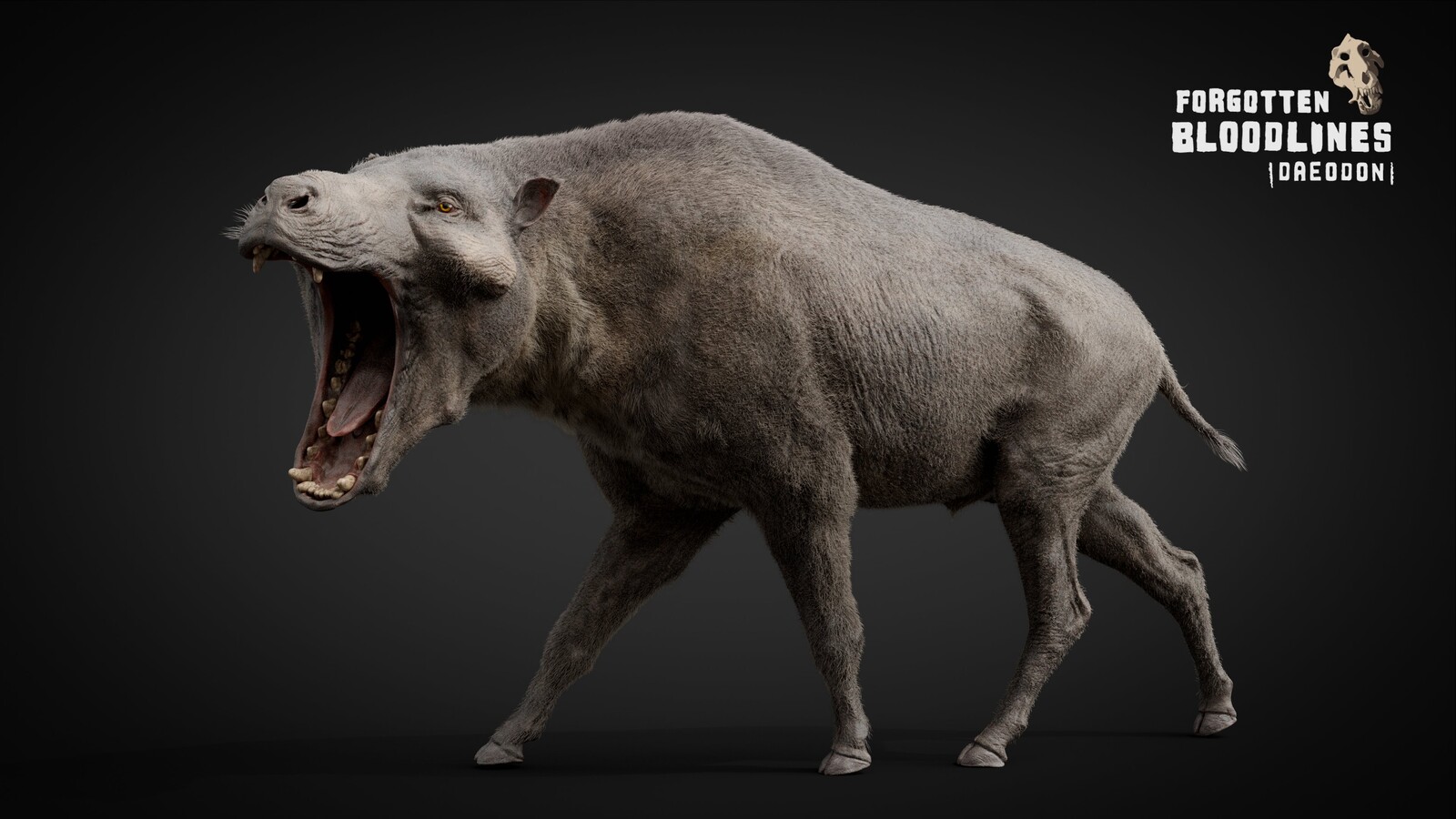 Max Bellomio - Daeodon - Forgotten Bloodlines ( 3D Paleoart )