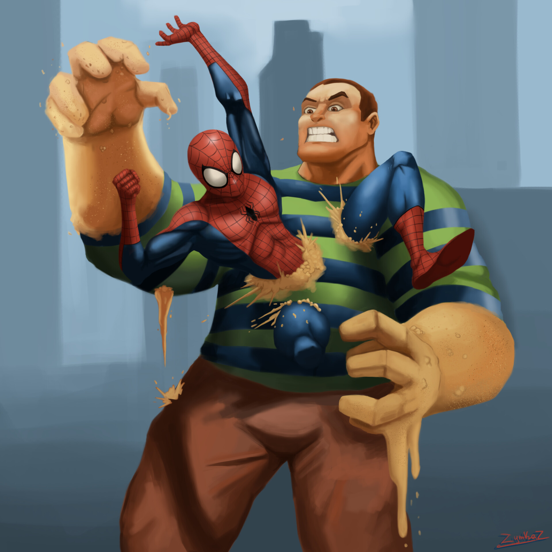 ArtStation - Spider-man vs Sandman