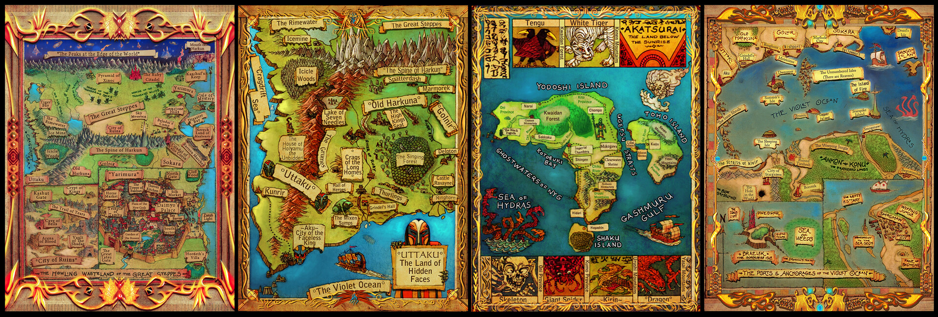 Artstation Fabled Lands Maps Collaboration Russ Nicholson Original Work