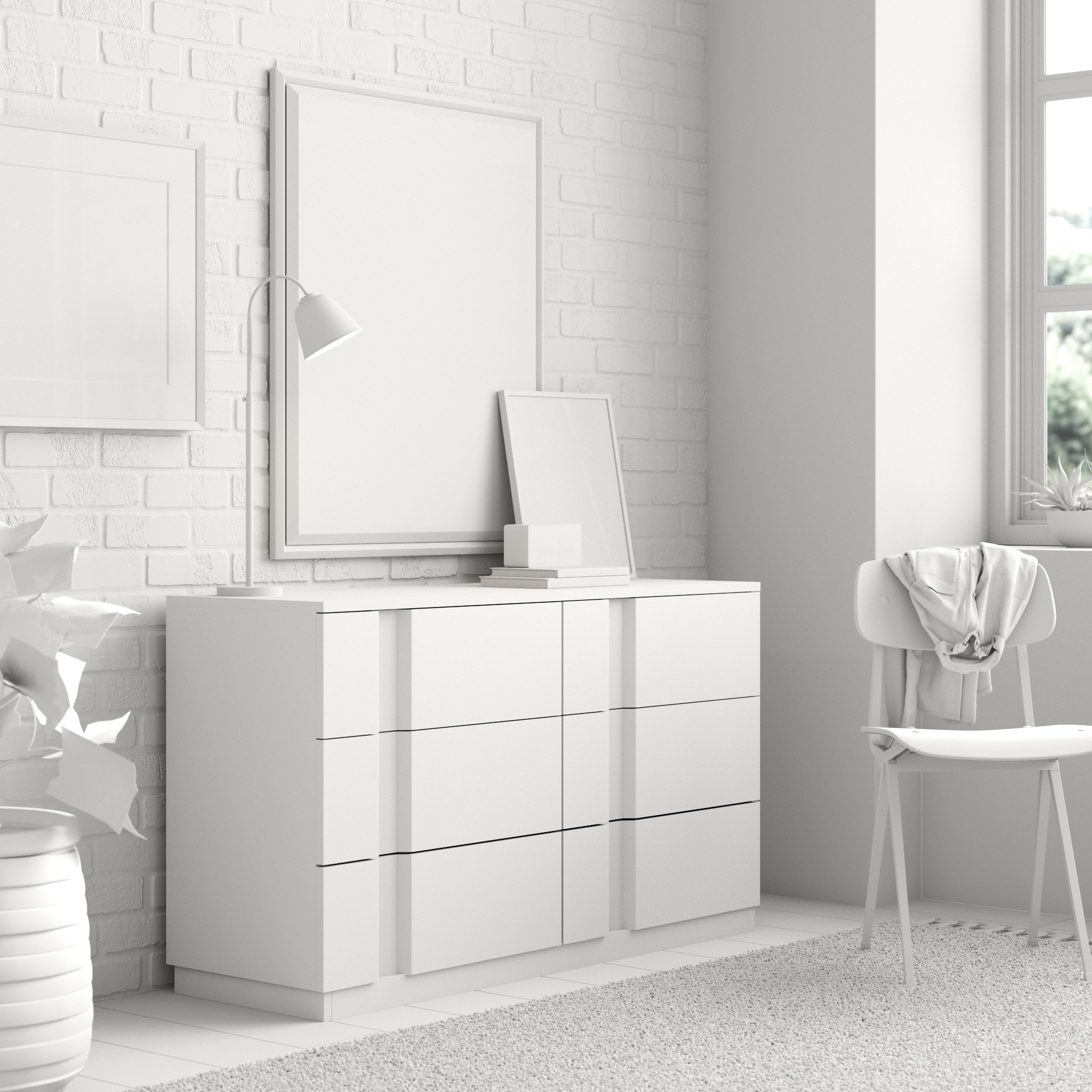 Wayfair dresser sales with mirror