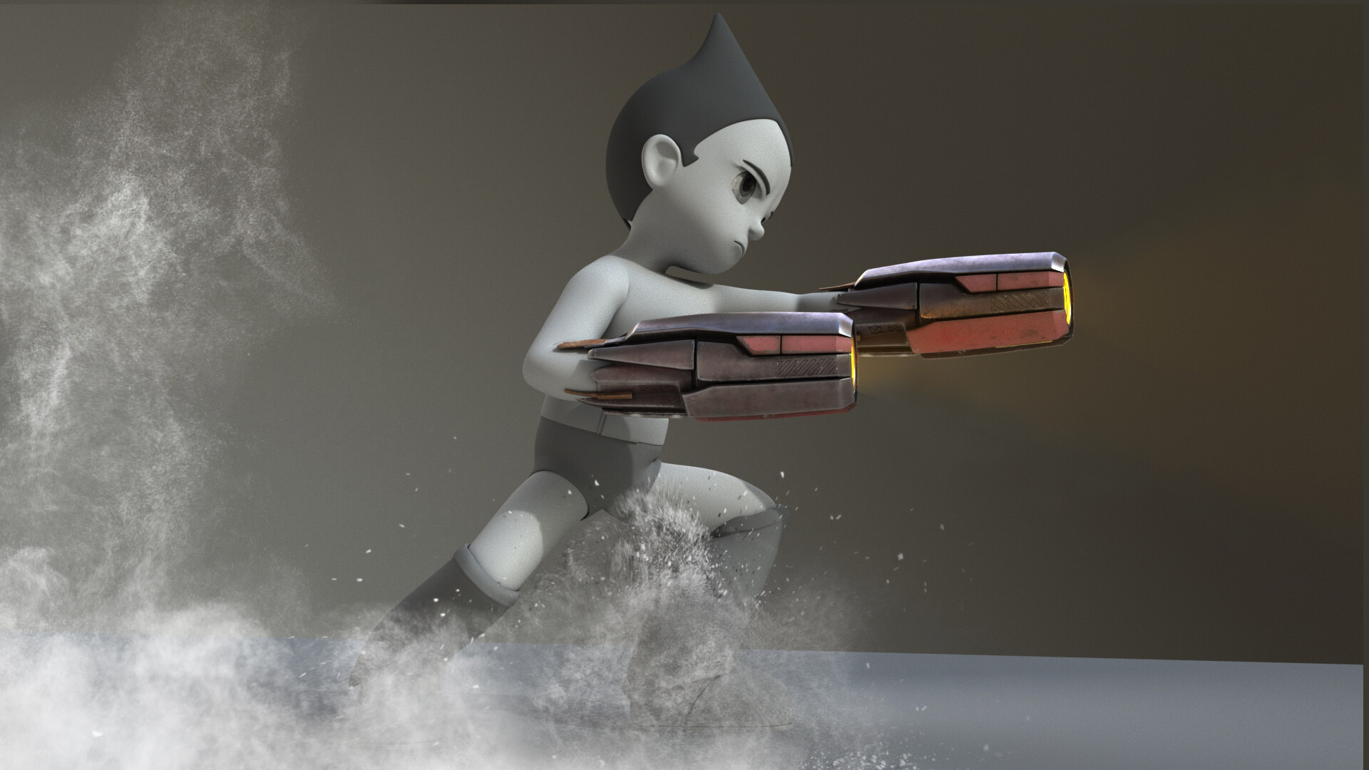 Long Beach Art LAB - Astro Boy - Movie - arm cannon CG design