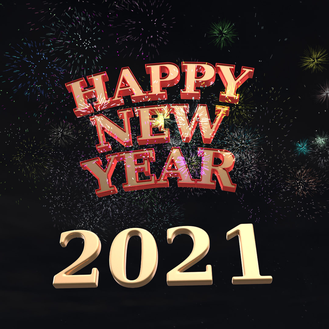 Huge Fireworks and Happy New Year 2021