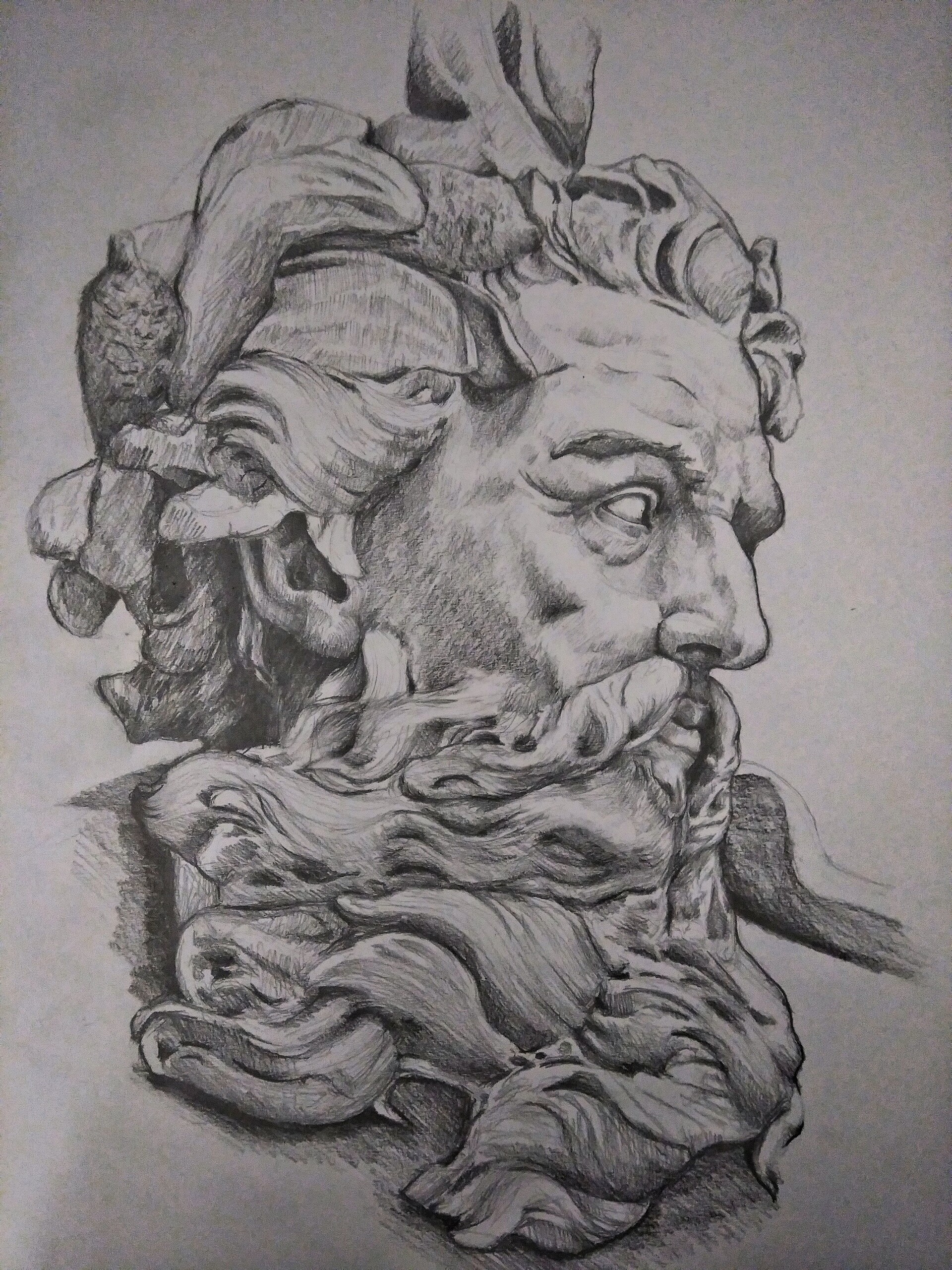 ArtStation - Zeus pencil drawing