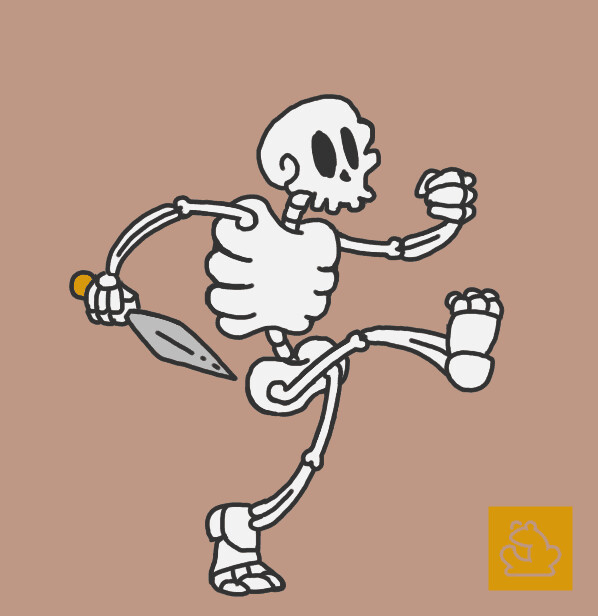 Rubber Band Skeleton Walk
