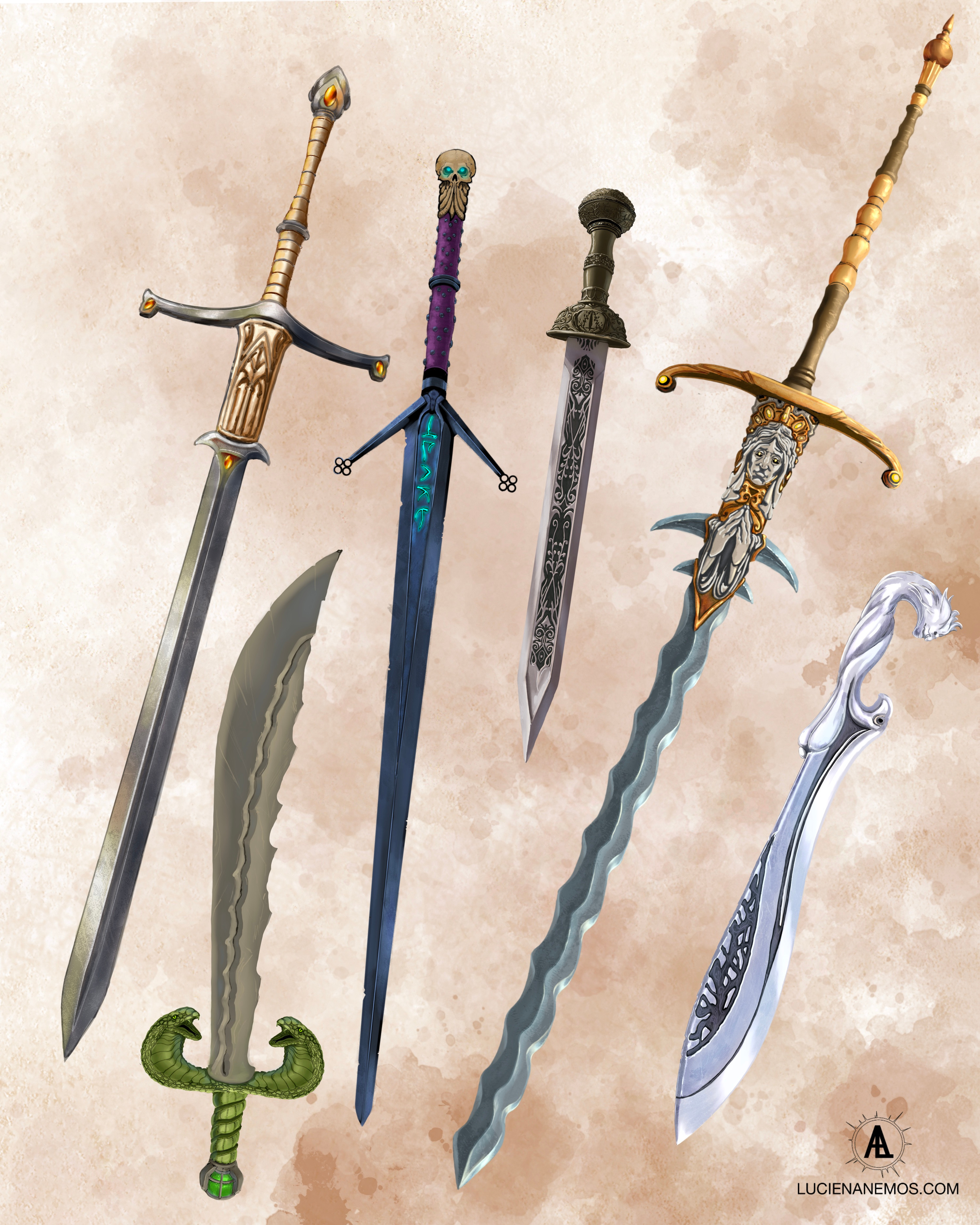 Lucien Anemos - Magic Swords For Fantasy TTRPG