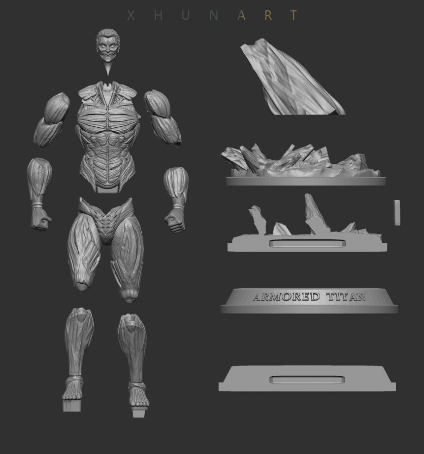 Armored Titan Full Body Artstation Armored Titan Stl Xhunart artstation armored titan stl xhunart