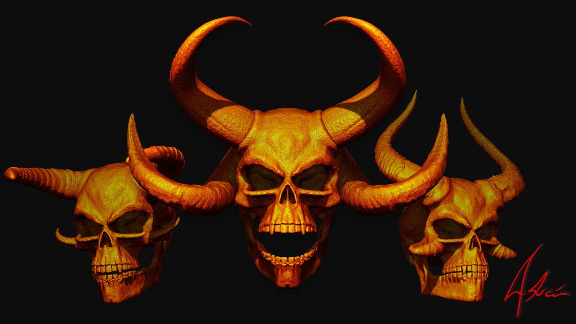 ArtStation Demon Skulls
