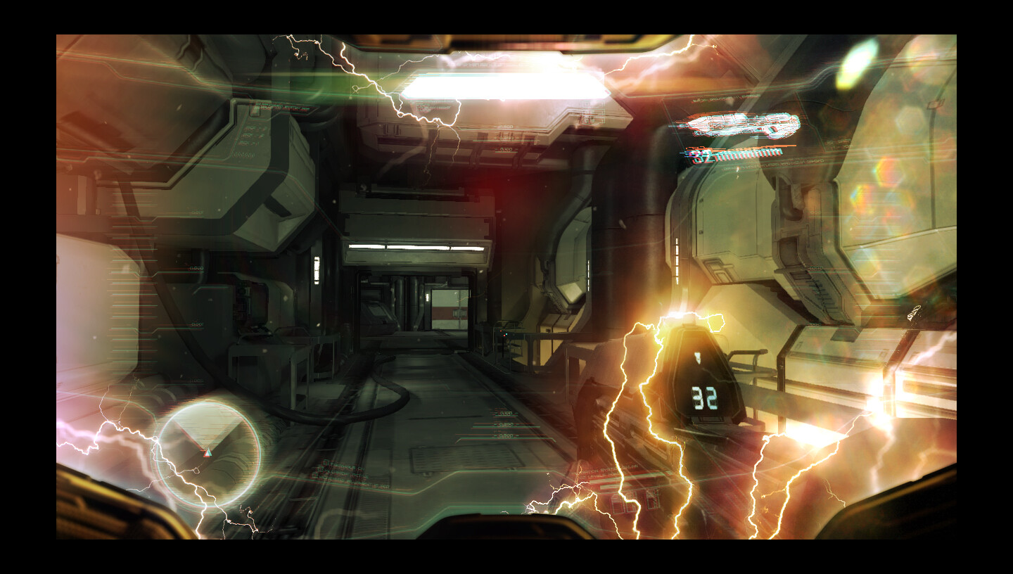 ArtStation Master Chief, Halo 4, HUD concept Shield Break