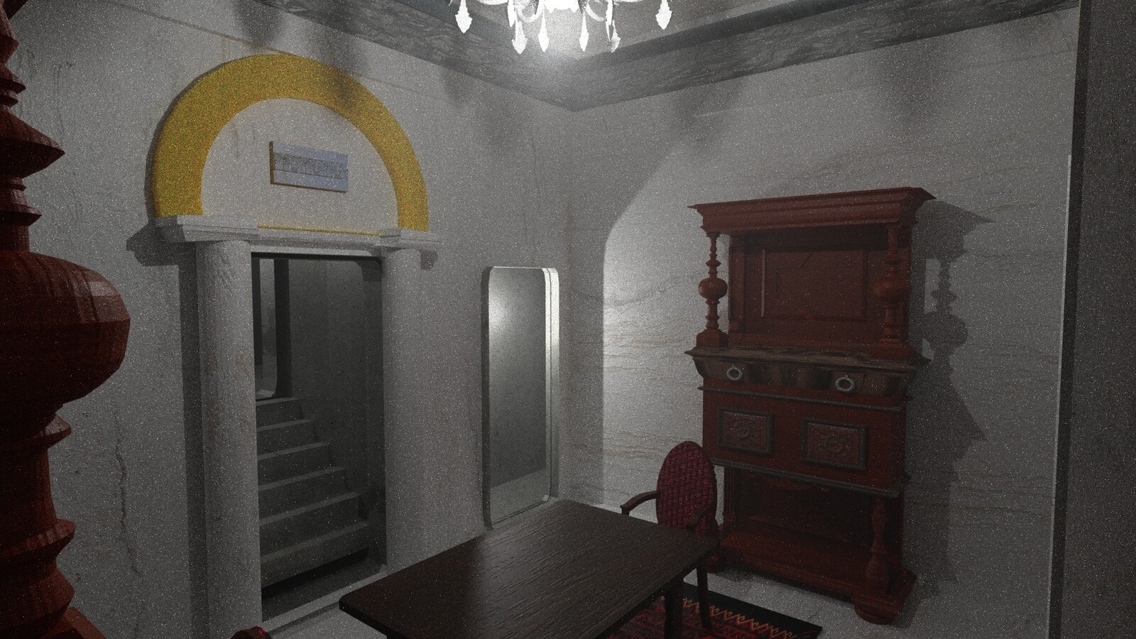 This is the dining room (part 2) of my Nautilus VR project. This is the model in Blender rendered in Cycles before being imported into Unreal Engine 4.

