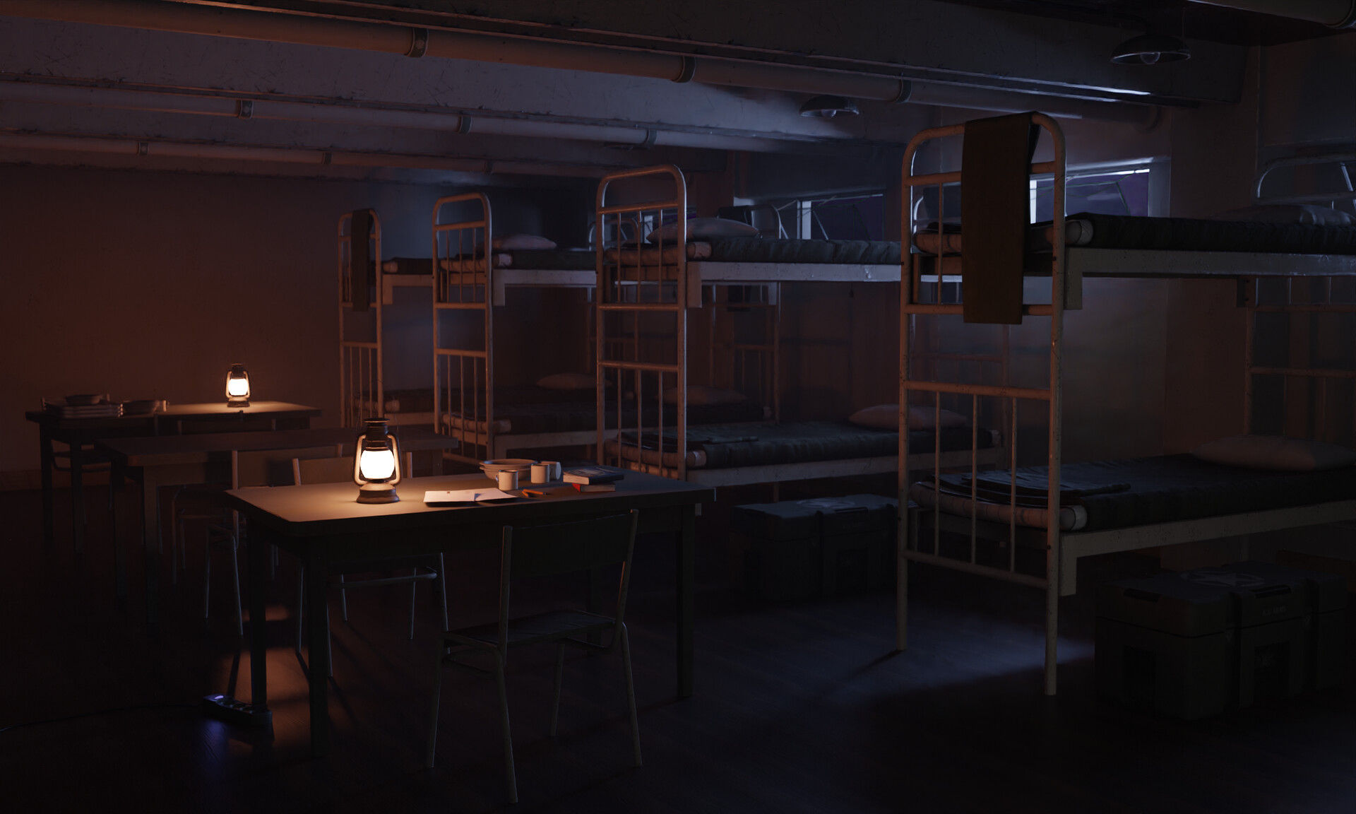 ArtStation Night Barracks