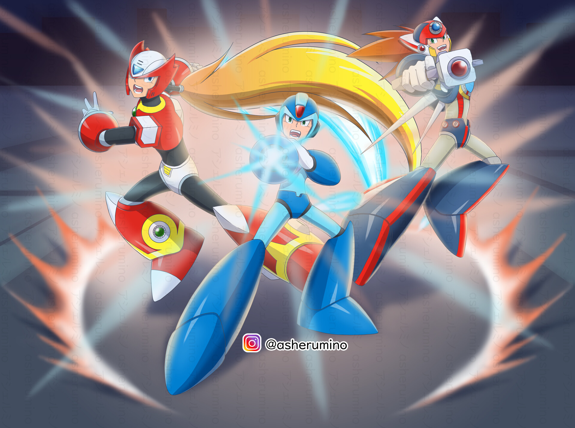 Megaman ロックマン ルミナスタ リペイント ま*ま様 ロックマン