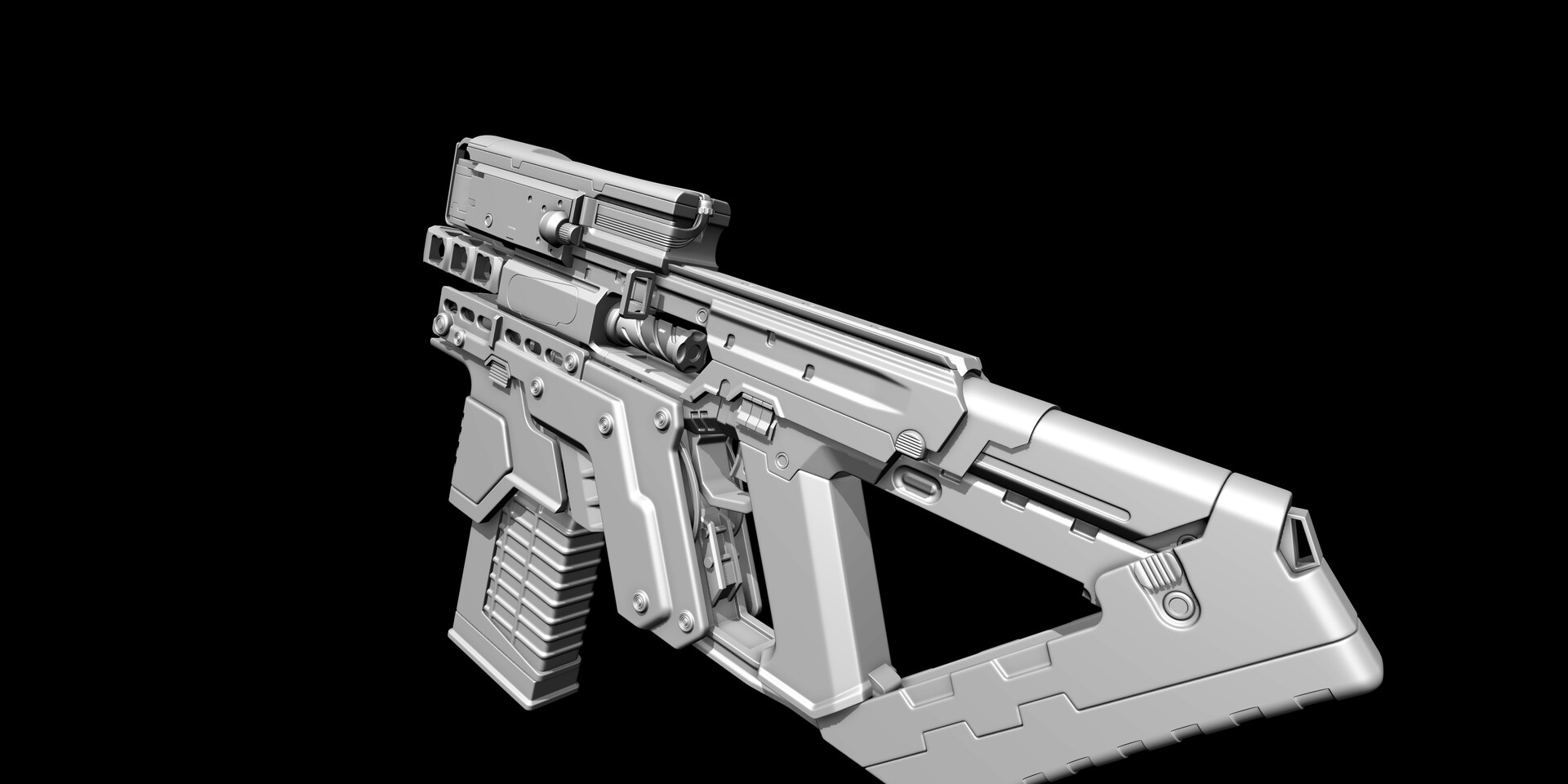 Sammo he cyberpunk 2077 kang tao smart smg fanart high poly