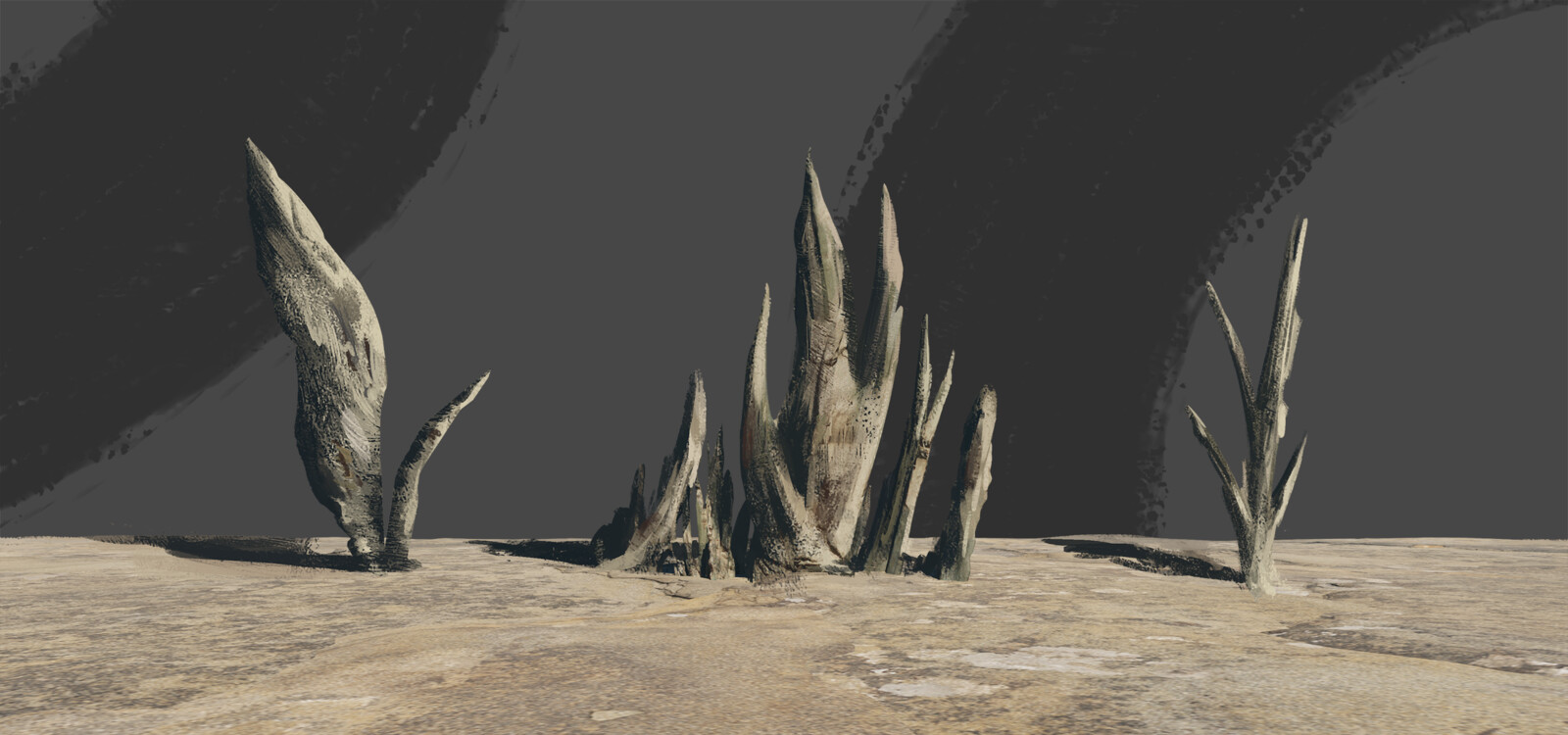 Plants/Sculpture: painted in Photoshop and Sculpted/Modeled in Blender