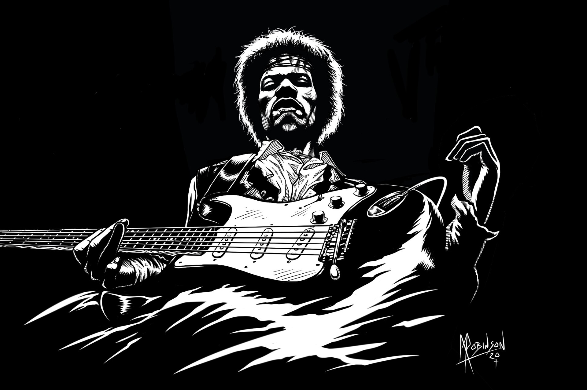 ArtStation - Jimi Hendrix