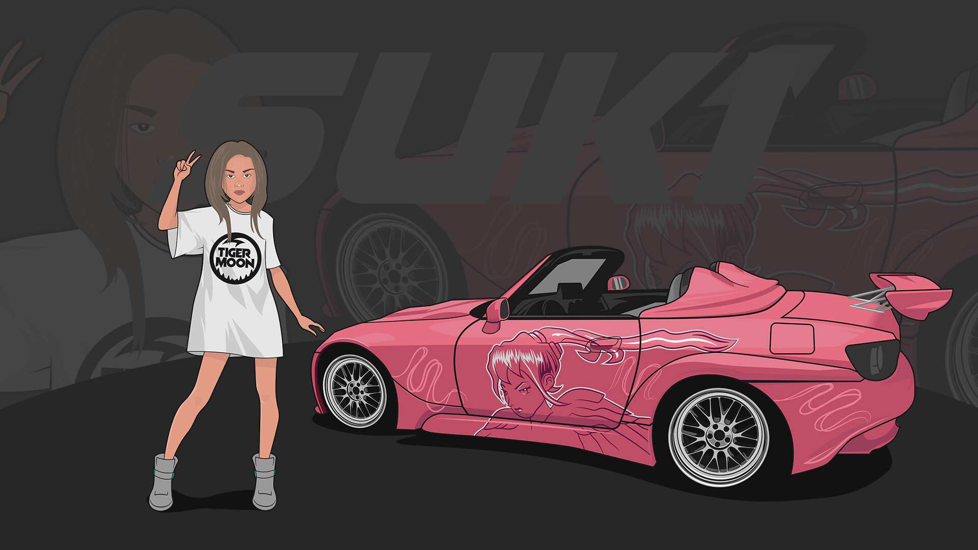 Artstation Fast And Furious Suki S Honda S00 Banskyone