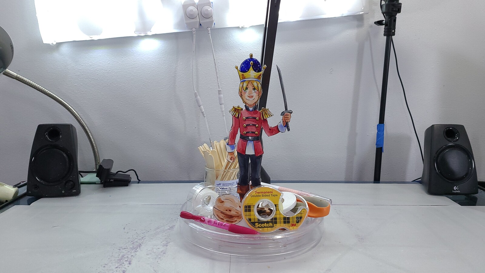 Papercraftmas Day 8: The Nutcracker Prince with assembly materials
