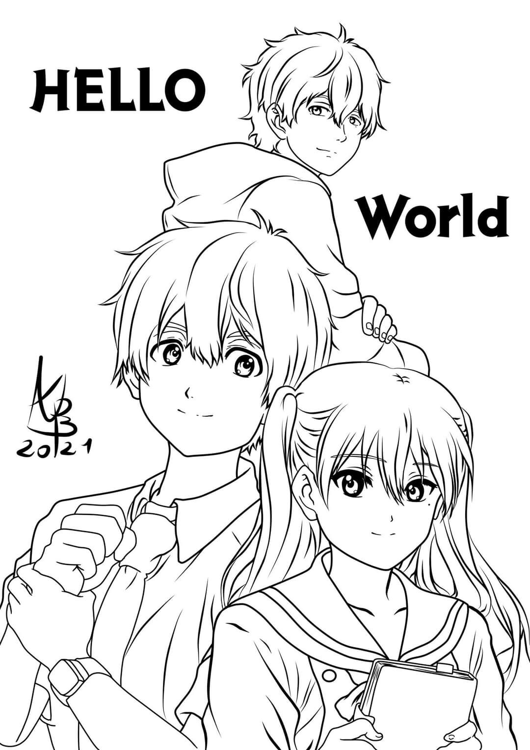 ArtStation - Hello world movie anime tribute