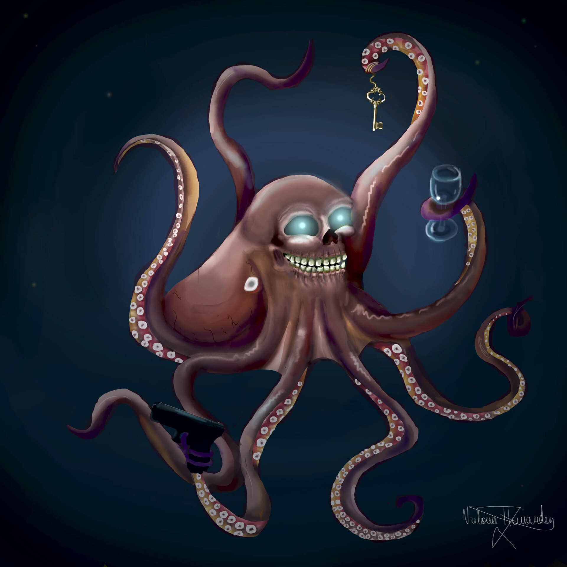 ArtStation treasure keeper evil octopus!
