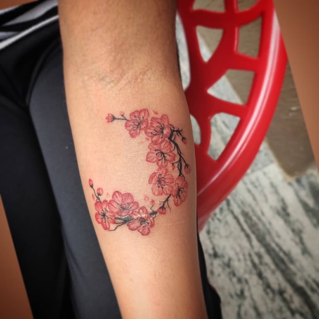 Cherry Blossom Sleeve Tattoo Designs | Blossom tattoo, Cherry blossom tattoo,  Tattoo sleeve designs