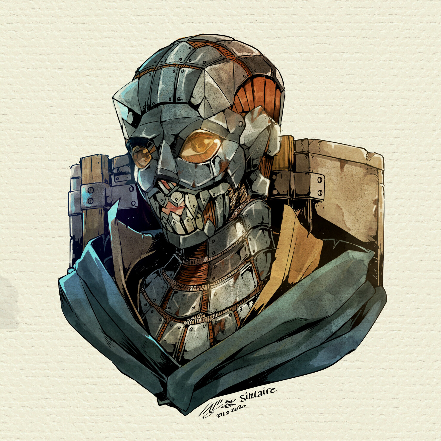Arcane armor - Full face helmet ON