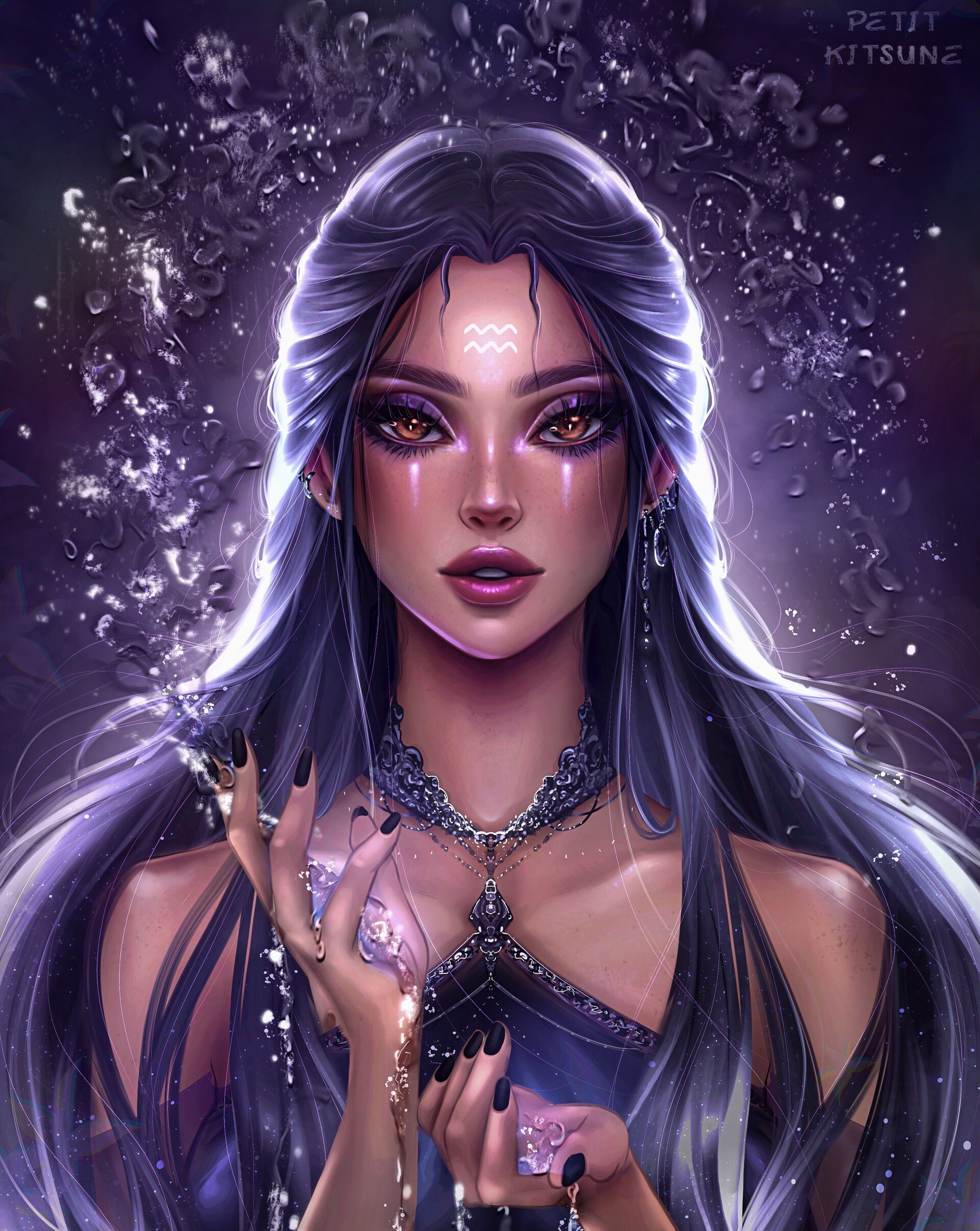 ArtStation Aquarius goddess