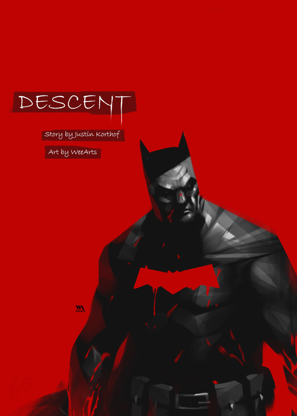ArtStation - Batman - Red background series comic cover