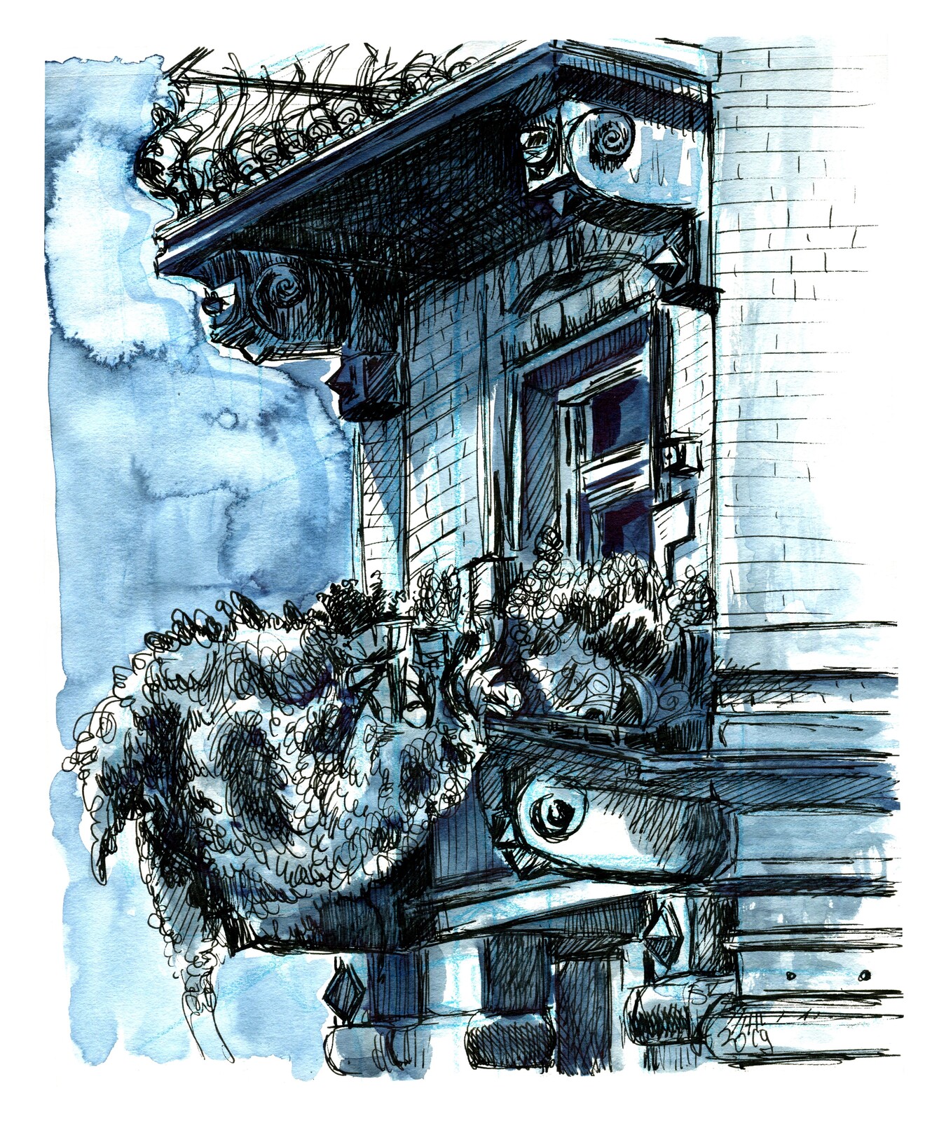 A part of a house in Stuehlinger.