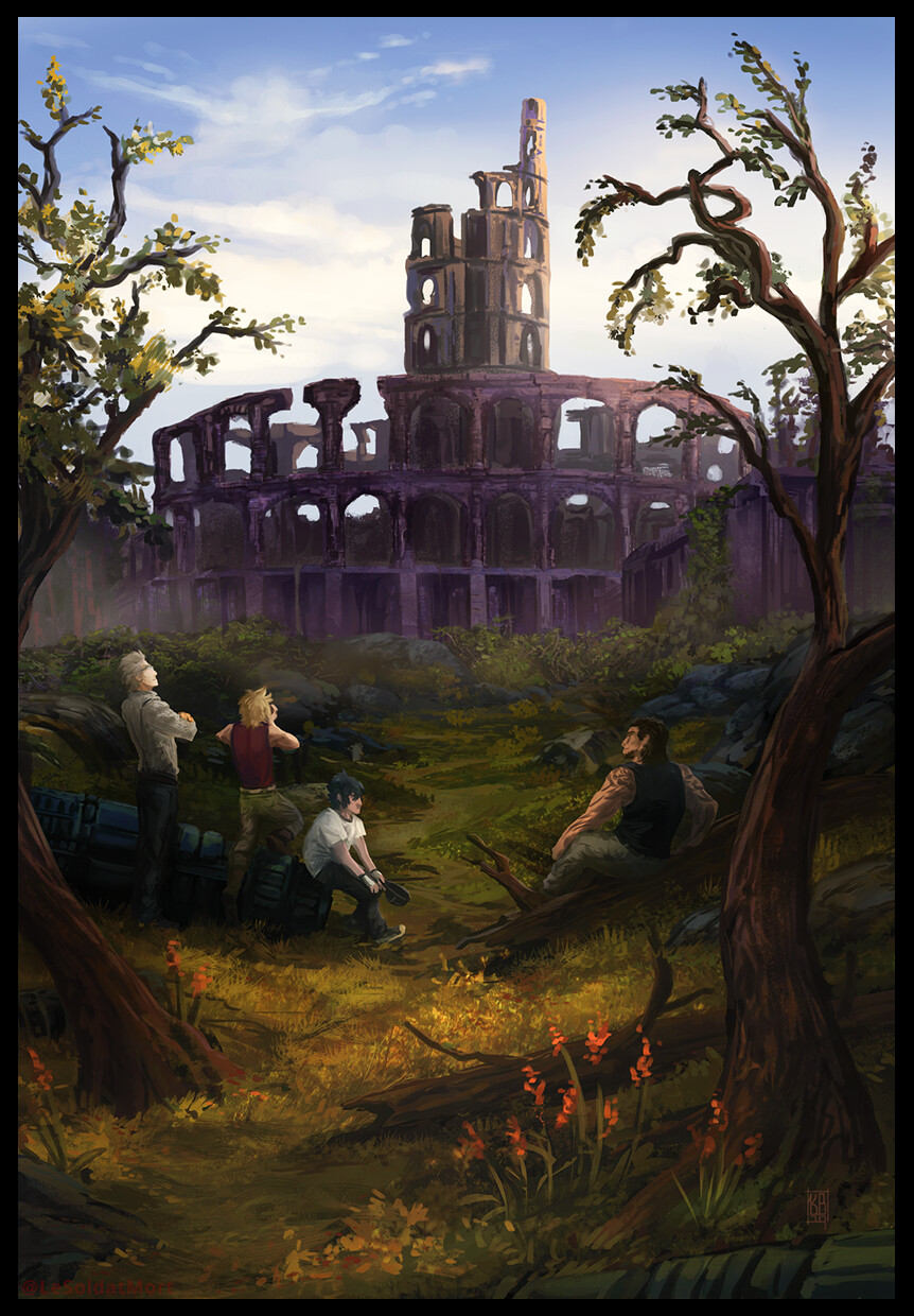 Entry to a charity fan zine "Ars Fantastica" inspired by romanticism landscapes