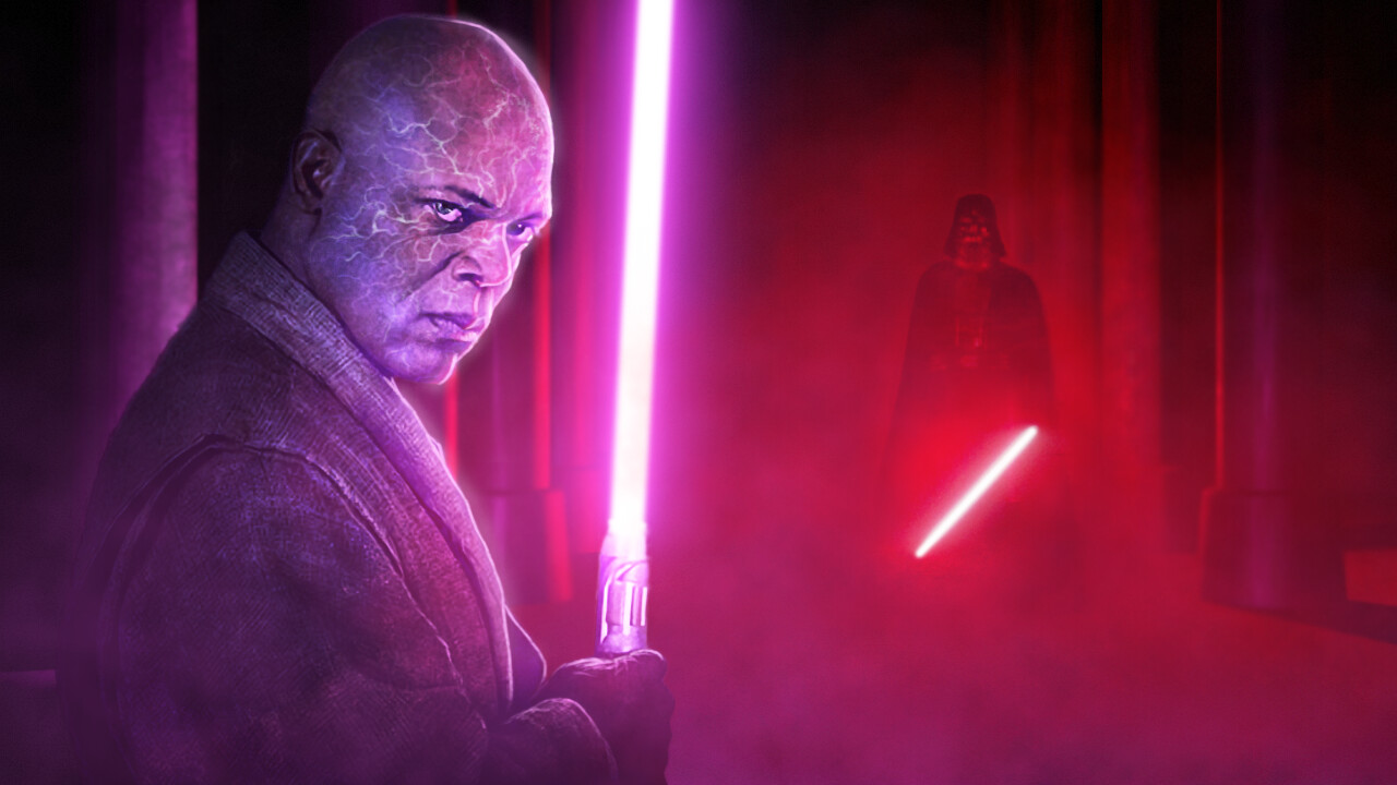 First concept of Windu's face after being shocked by Palpatine. The webbing was inspired by real world lightning scars. 