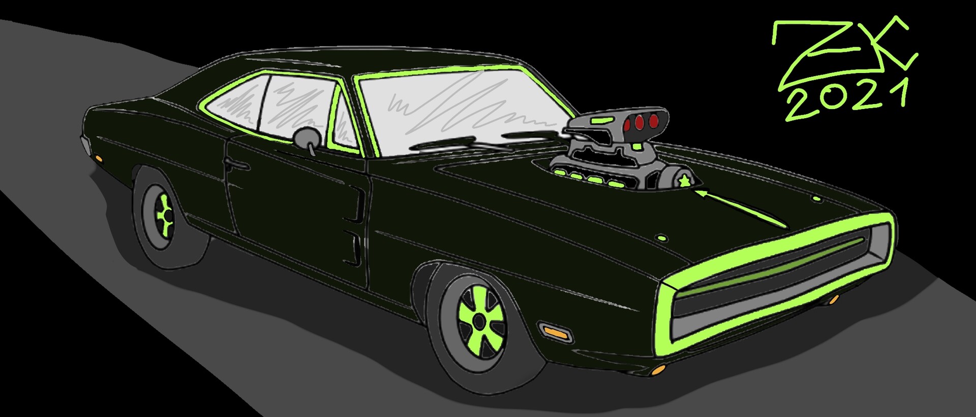 Dodge charger art