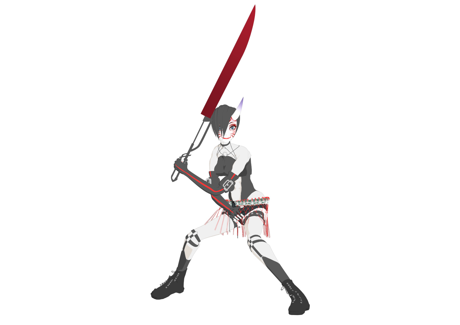 Artstation オリジナル 鬼娘 キズナ 21
