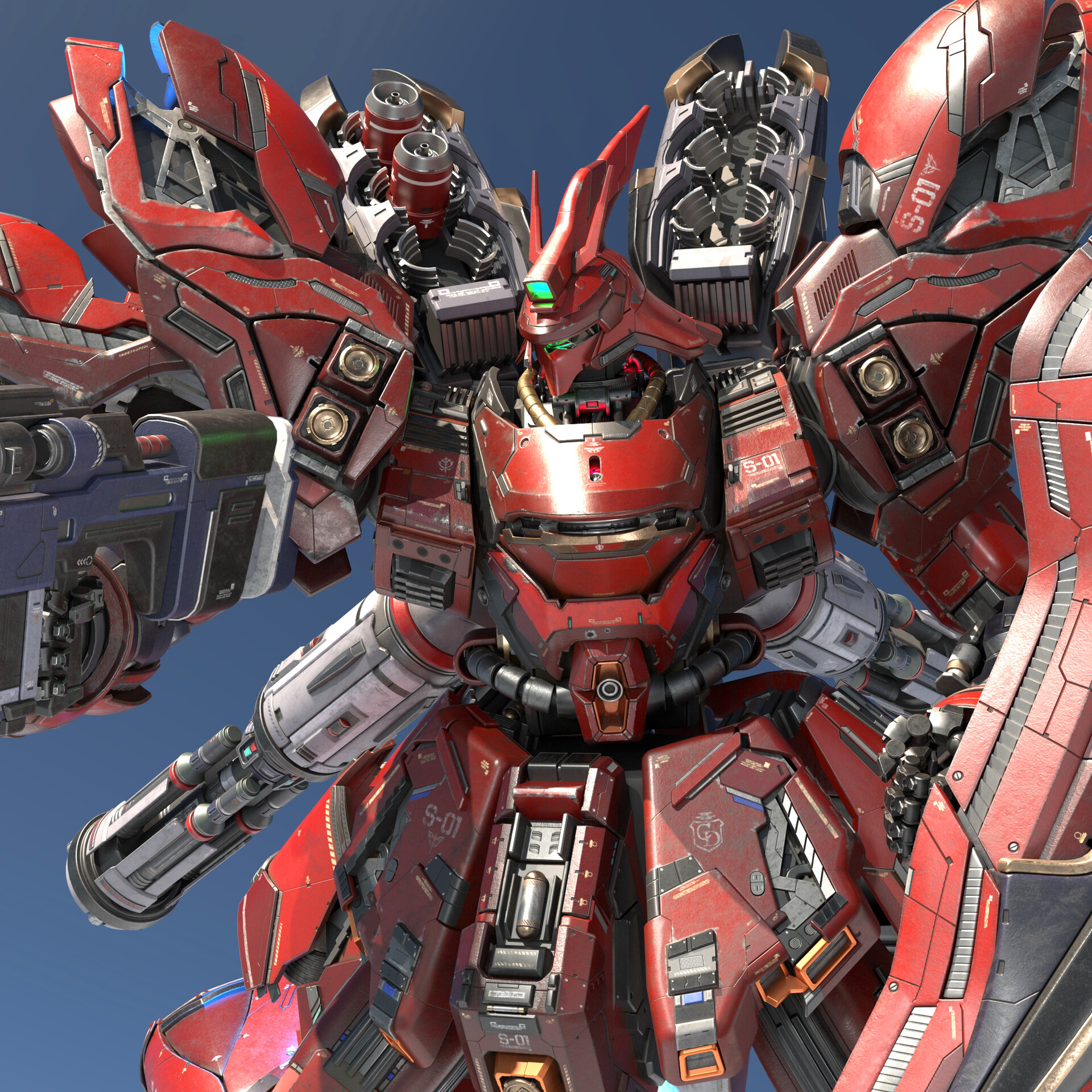 Artstation Msn 04 Sazabi Mobile Suit Gundam Char S Counterattack Artstation Msn 04 Sazabi Mobile Suit Gundam Char S Counterattack