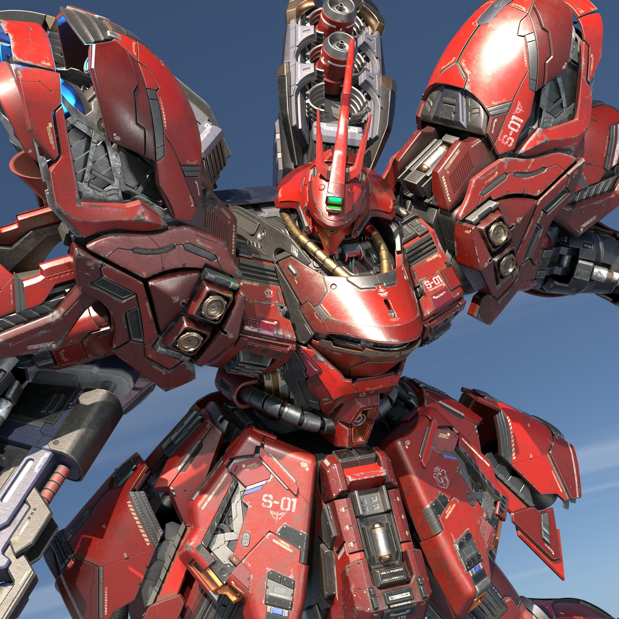 Artstation Msn 04 Sazabi Mobile Suit Gundam Char S Counterattack