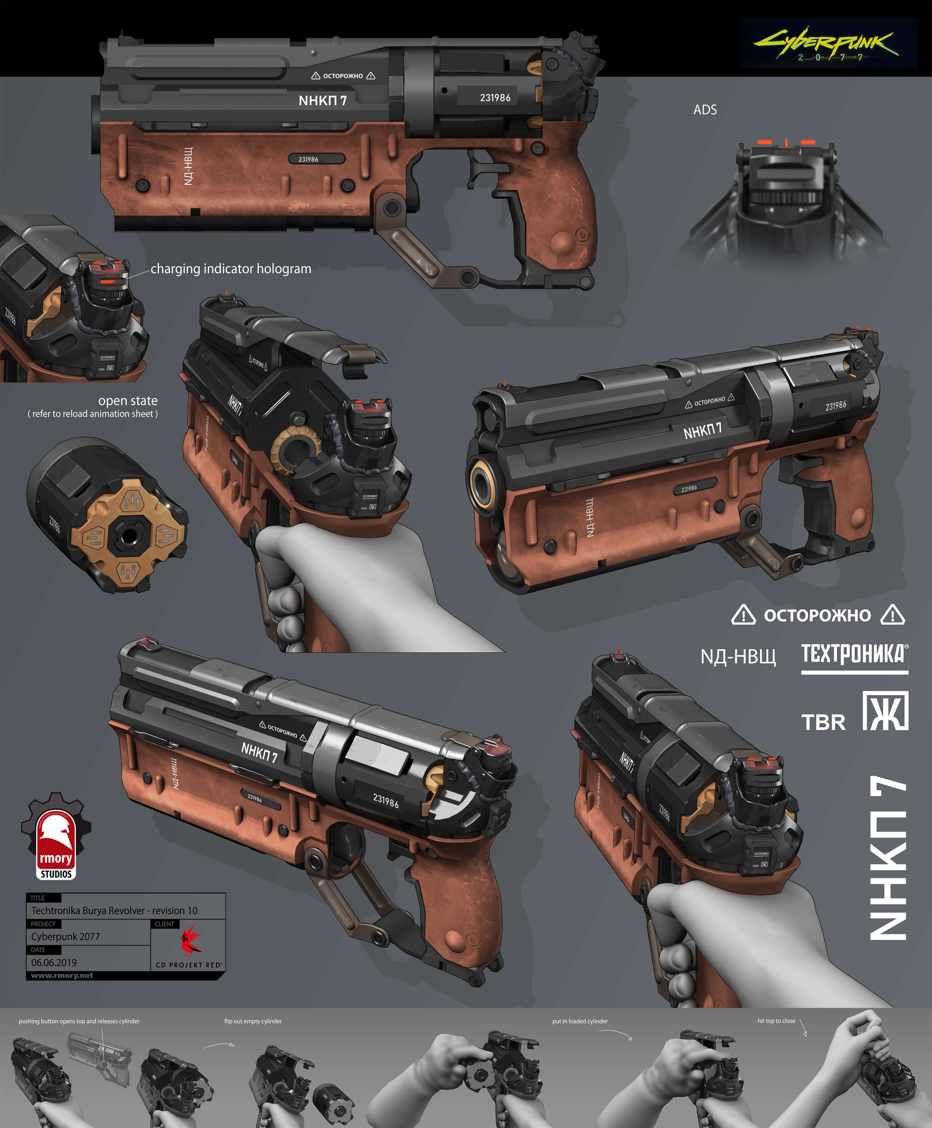 Cyberpunk2077 Burya Revolver - by rmory studios