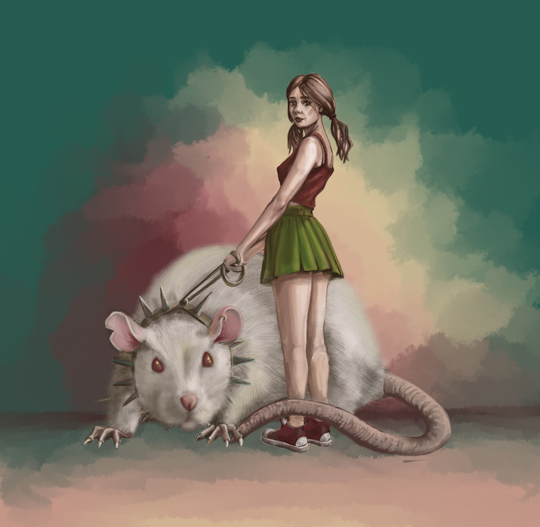 ArtStation Girl and rat