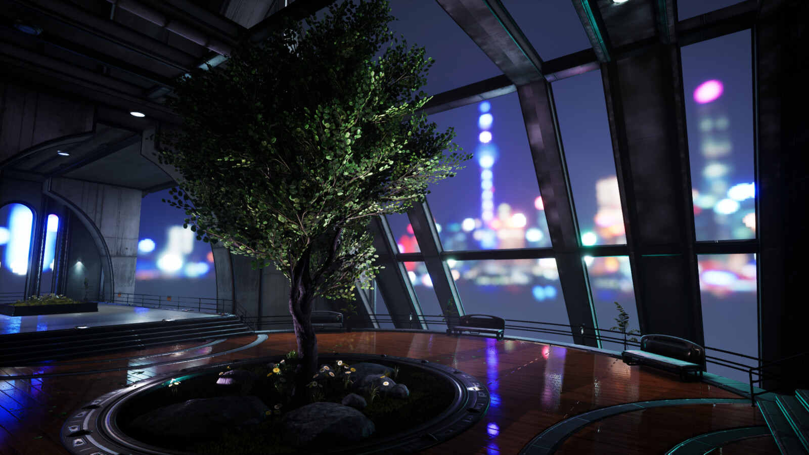 Highrise Relight: Neon Night