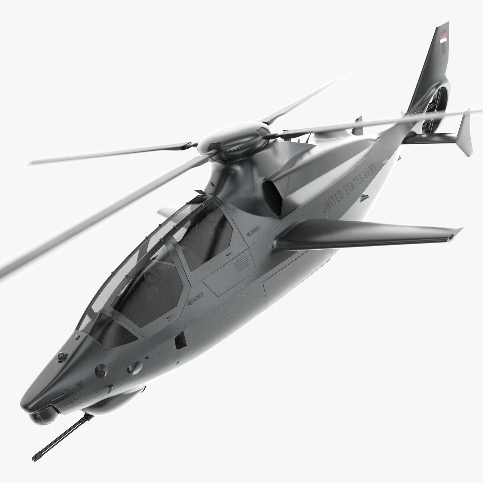 The Bell 360 Invictus - Future Attack Reconnaissance Aircraft - 3D Model