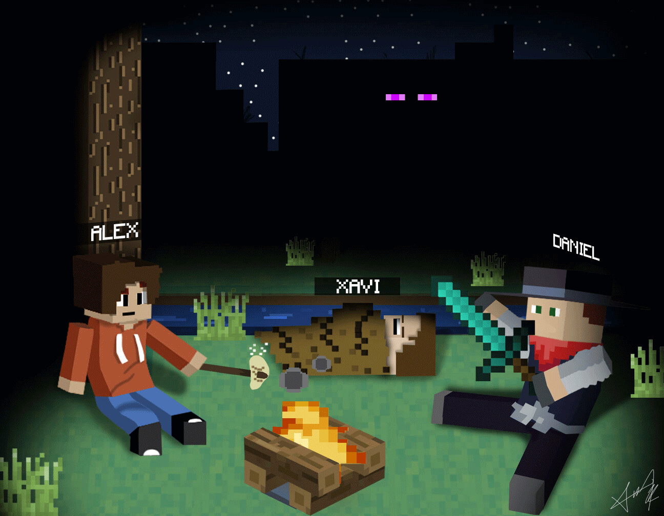 ArtStation - ANIMATION IN A WORLD OF MINECRAFT!