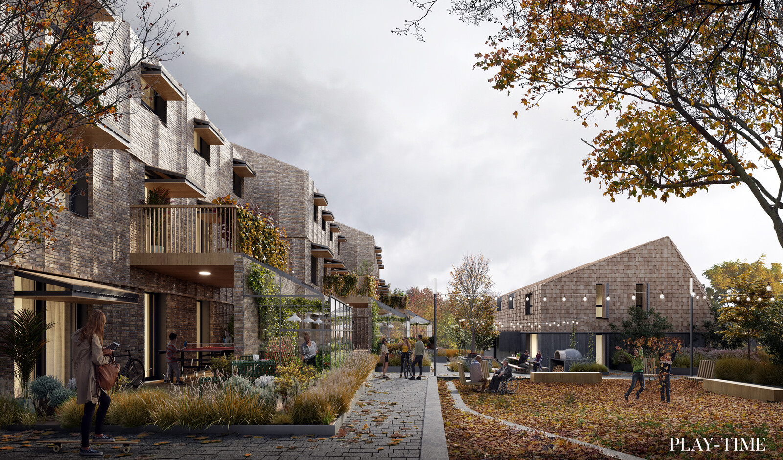 2030 concept housing designed by Perpendicular Architecture. Image by Play-time