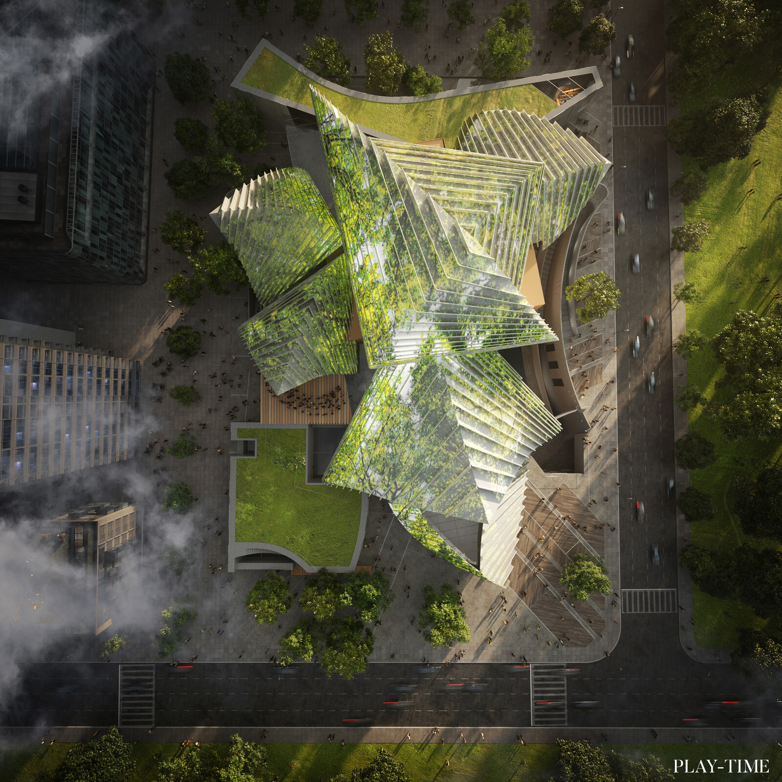 Performance center in Shenzen designed by EMBT Architects. Images by Play-time