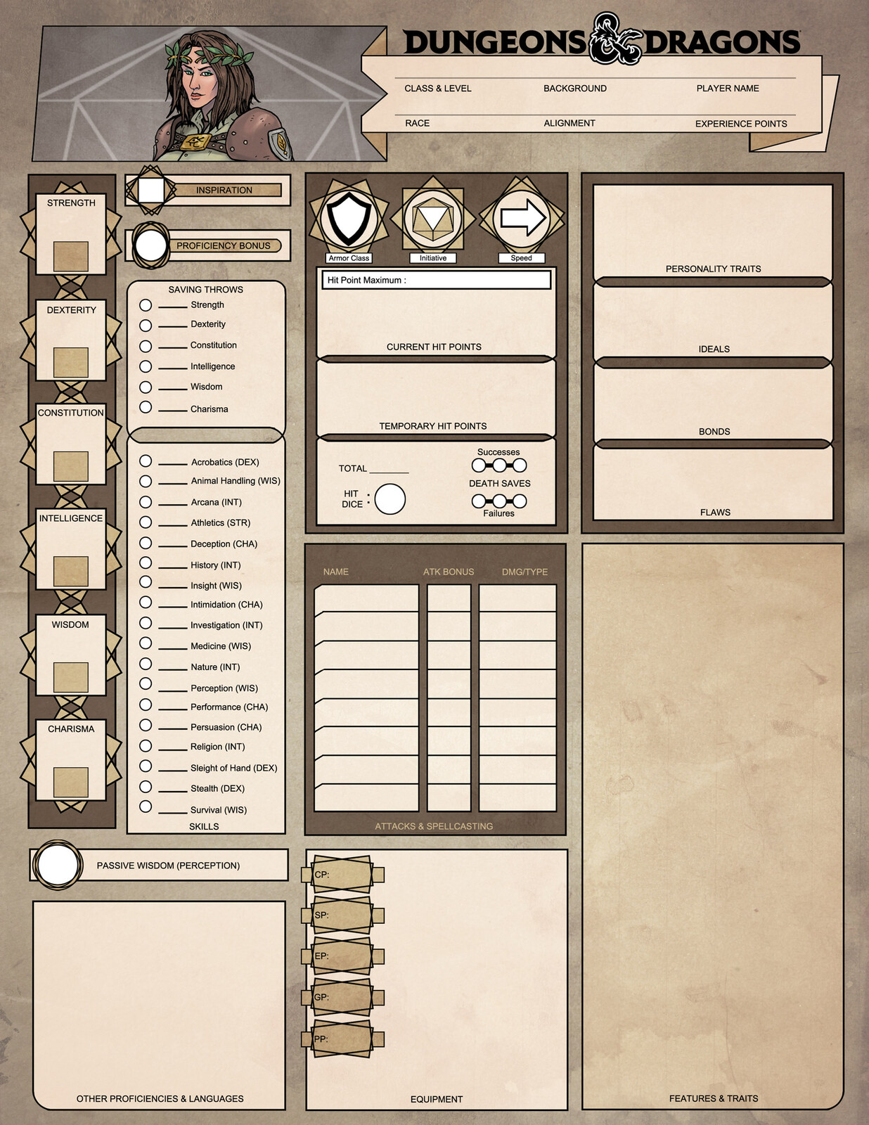 character sheet
