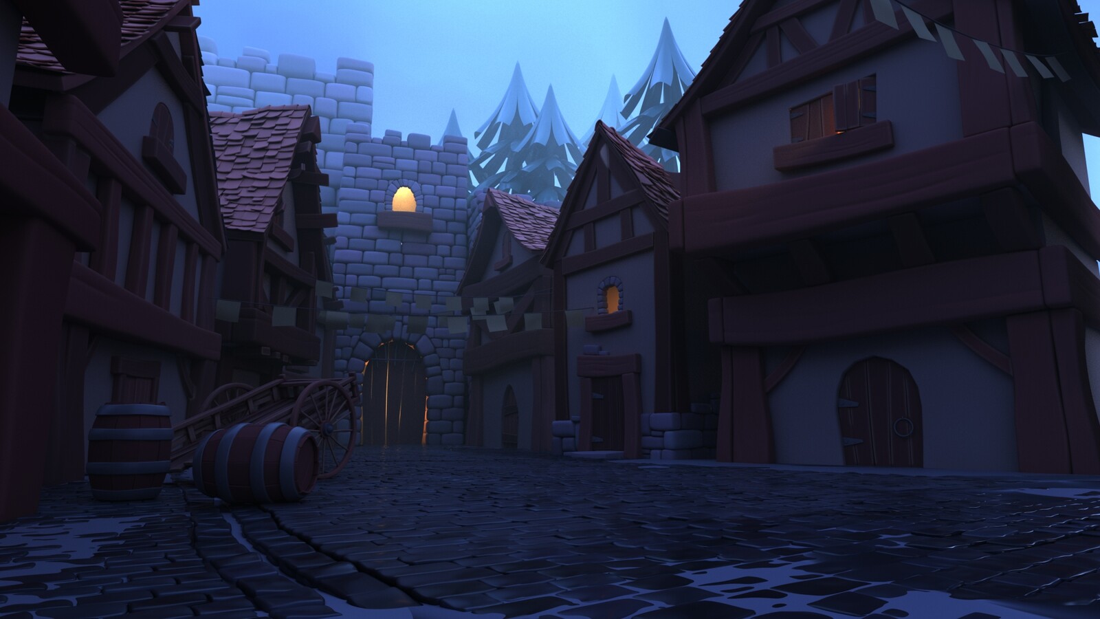 Winter Evening Render