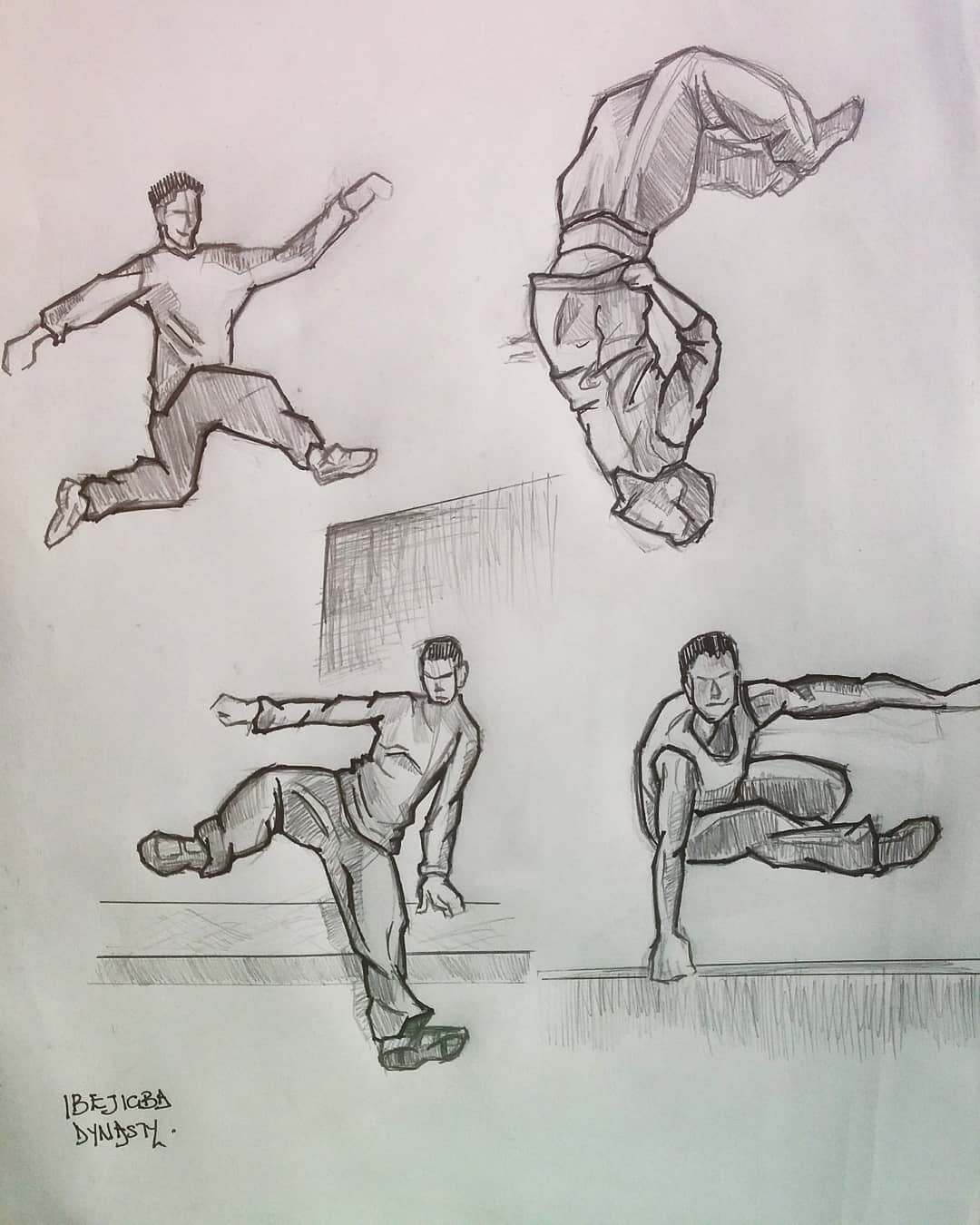 Artstation - Ibejigba Joshua Art - Parkour Poses